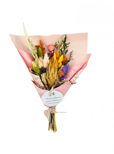 Buchet mic cu flori prezervate 2