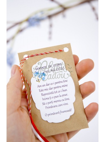 Martisor plic cu seminte de flori