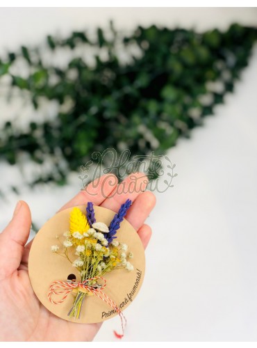 Martisor brosa flori prezervate 