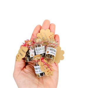 Martisor mini sticluta cu seminte de flori