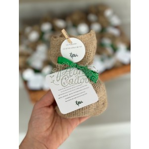 Mini kit de plantat flori în sac de iută 